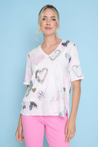 Drawstring Waist Printed Top