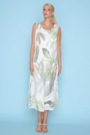 Sleeveless Pleated Long Dress