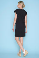 Sleeveless Drawstring Waist Dress Back View