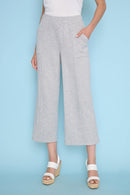 Tencel Scuba Wide-Leg Cropped Pants Front View