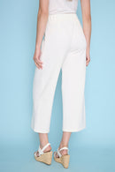 Tencel Scuba Wide-Leg Cropped Pants Back View
