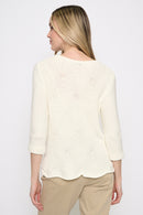 Curved Hem Knit Top Back View