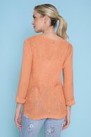 Curved Hem Knit Top Back View