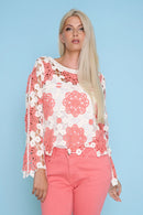 2-Tone Crochet Top Front View