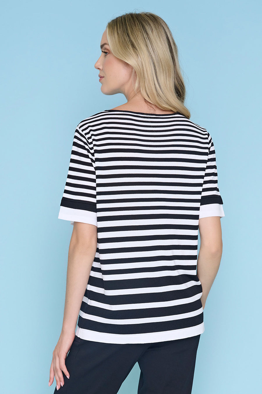 V-Neck Striped Top