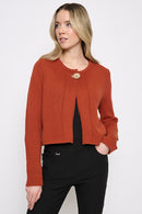 1-Button Short Jacket Front View