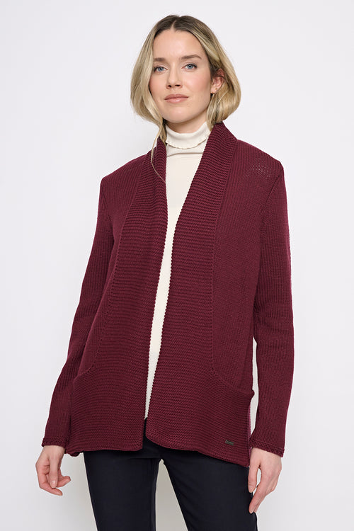 Open-Front Long Jacket Front View