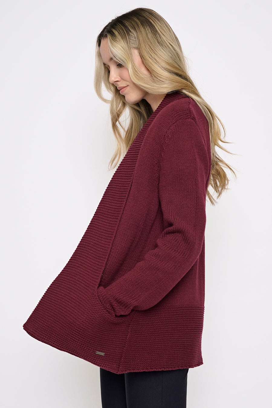 Open-Front Long Jacket Side View