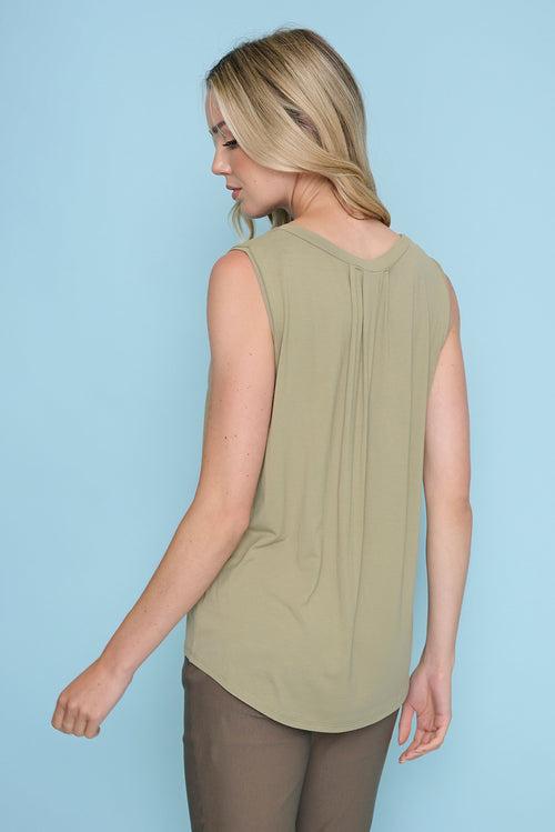 Basic V-Neck Tank Back View