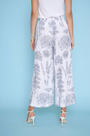 Printed Wide-Leg Cropped Pants Back View