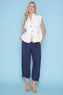 Tie-Hem Cropped Pants
