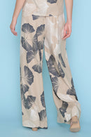 Wide-Leg Pleated Regular-Length Pants