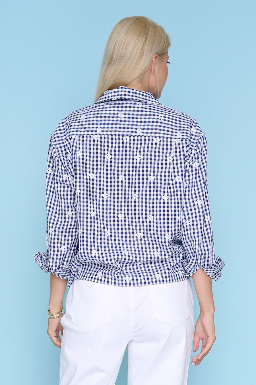 Gingham Embellished Shirt