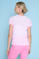 Printed Pleated Top