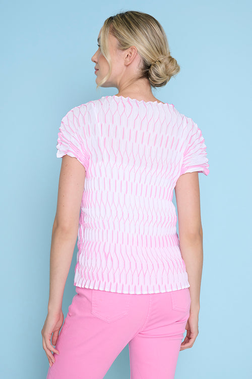 Printed Pleated Top