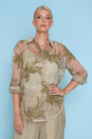Sequined Embroidered Shirt