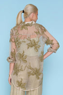 Sequined Embroidered Shirt