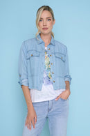 Button-Front Short Jacket Front View