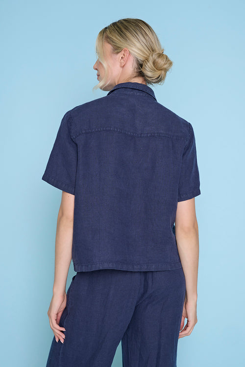 Short-Sleeves Pleated Detailed Jacket
