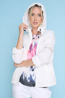 Hooded Zip-Front Jacket