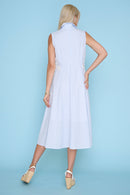 Sleeveless Floral Embellished Long Dress Back View