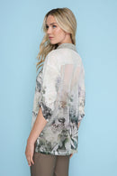 Half-Button Printed Top