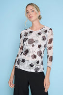 3/4 Sleeves Ruched Top