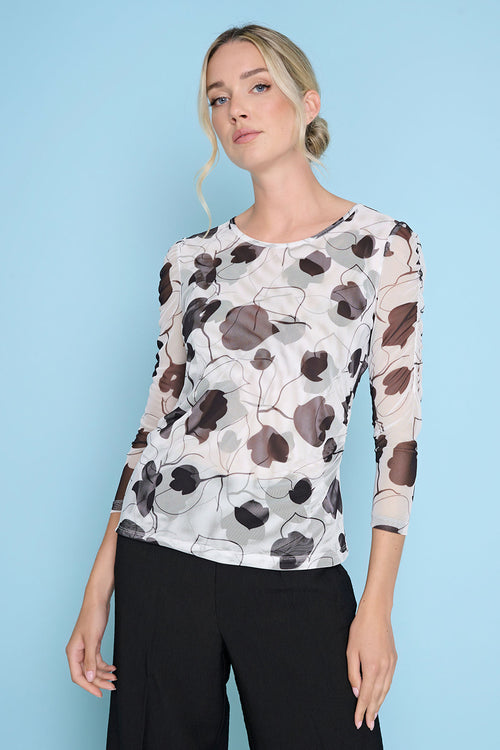3/4 Sleeves Ruched Top