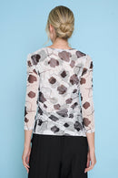 3/4 Sleeves Ruched Top