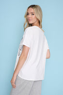 Loose Fit Printed Top Back View