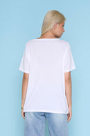 Printed Chiffon T-Shirt Back View