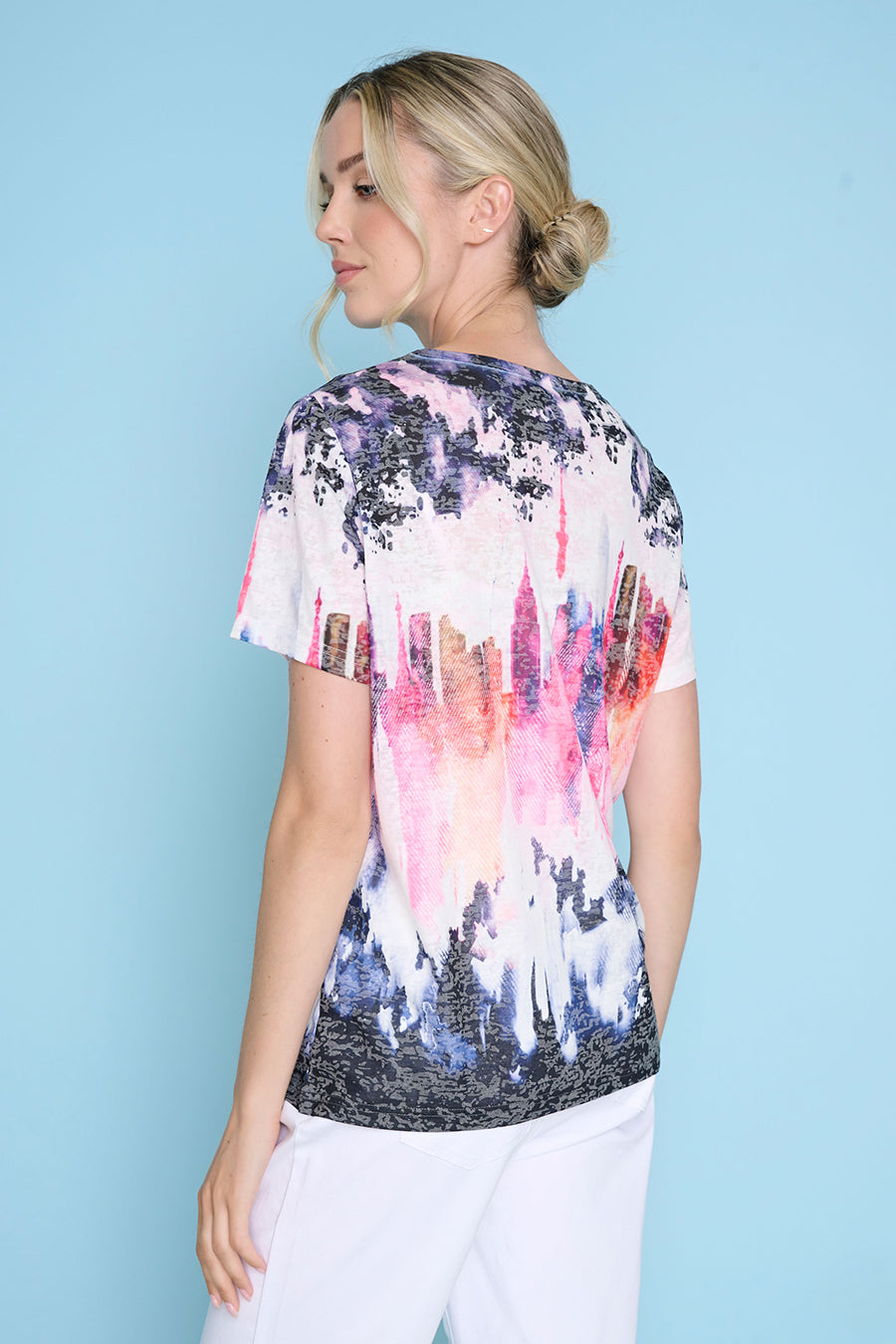 Embellished Printed Top