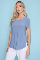 Short-Sleeve Side Slit Top Side View