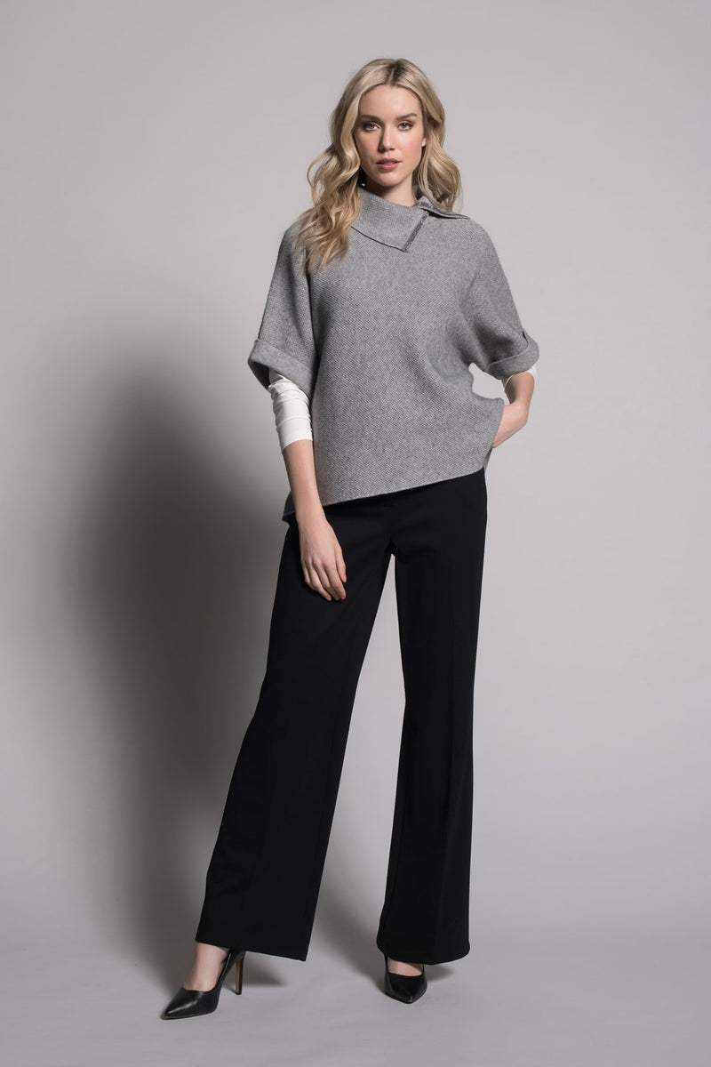 full outfit with black wide leg pants by picadilly