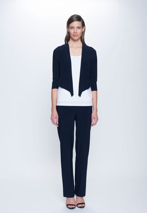Ruffle Hem Bolero in deep navy by Picadilly Canada