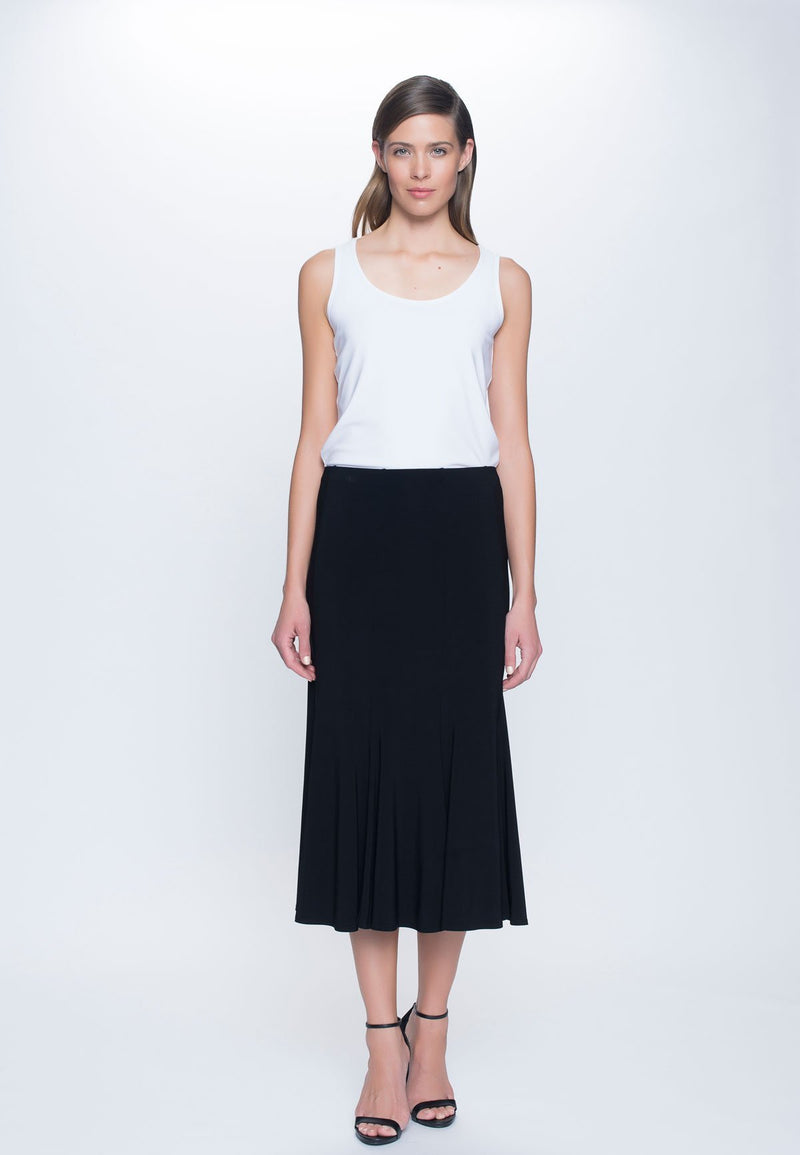 Pull-On Flare Skirt in black by Picadilly Canada