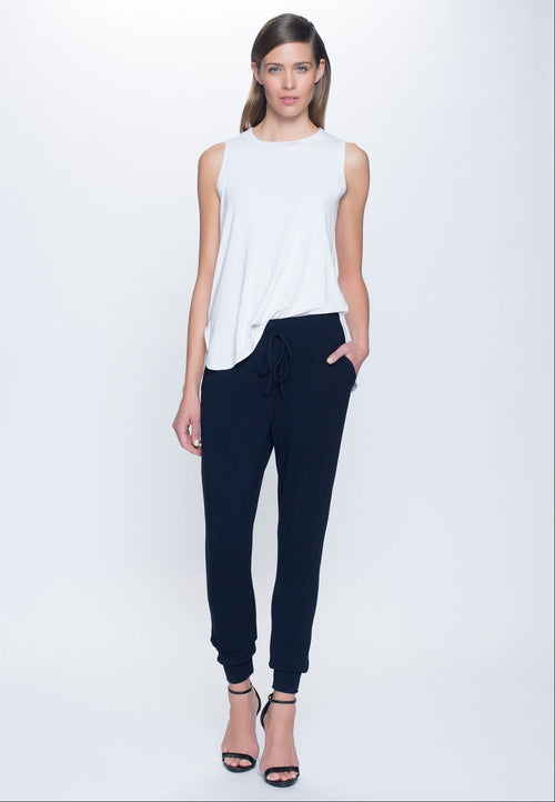 Drawstring Pant in deep navy by Picadilly canada