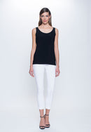 outfit of Scoop Neck Tank in black by Picadilly canada