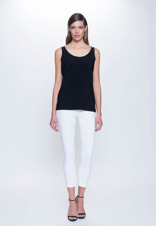 outfit of Scoop Neck Tank in black by Picadilly canada