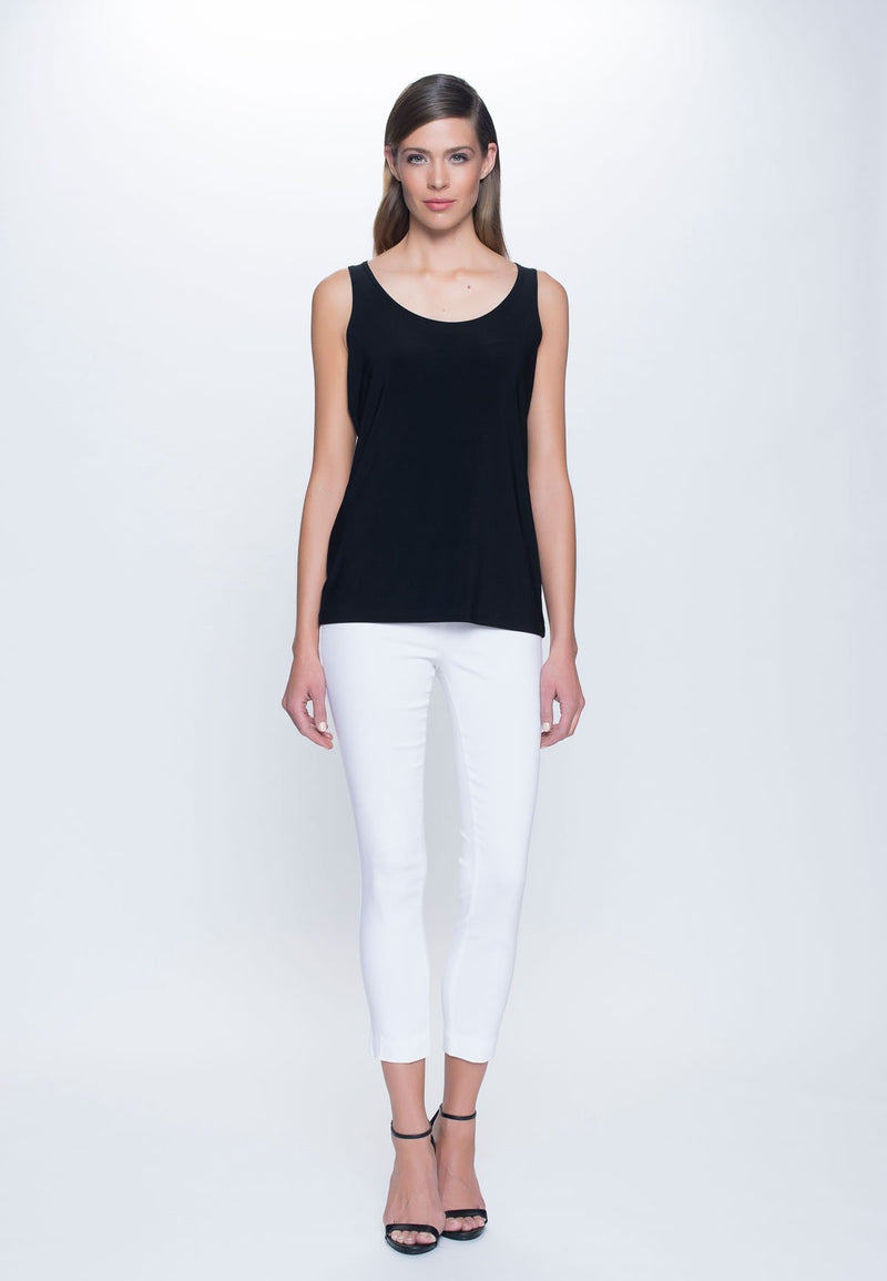 outfit of Scoop Neck Tank in black by Picadilly canada
