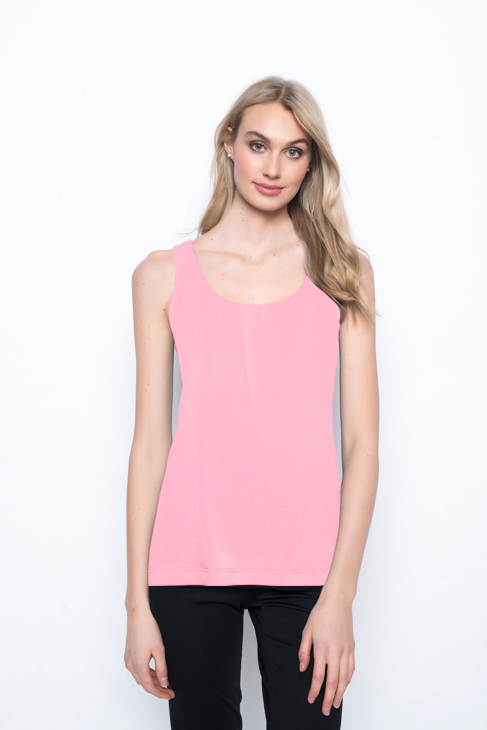 Scoop Neck Tank in coral by Picadilly canada