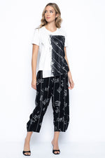 Scribble Print Balloon Pants full outfit view