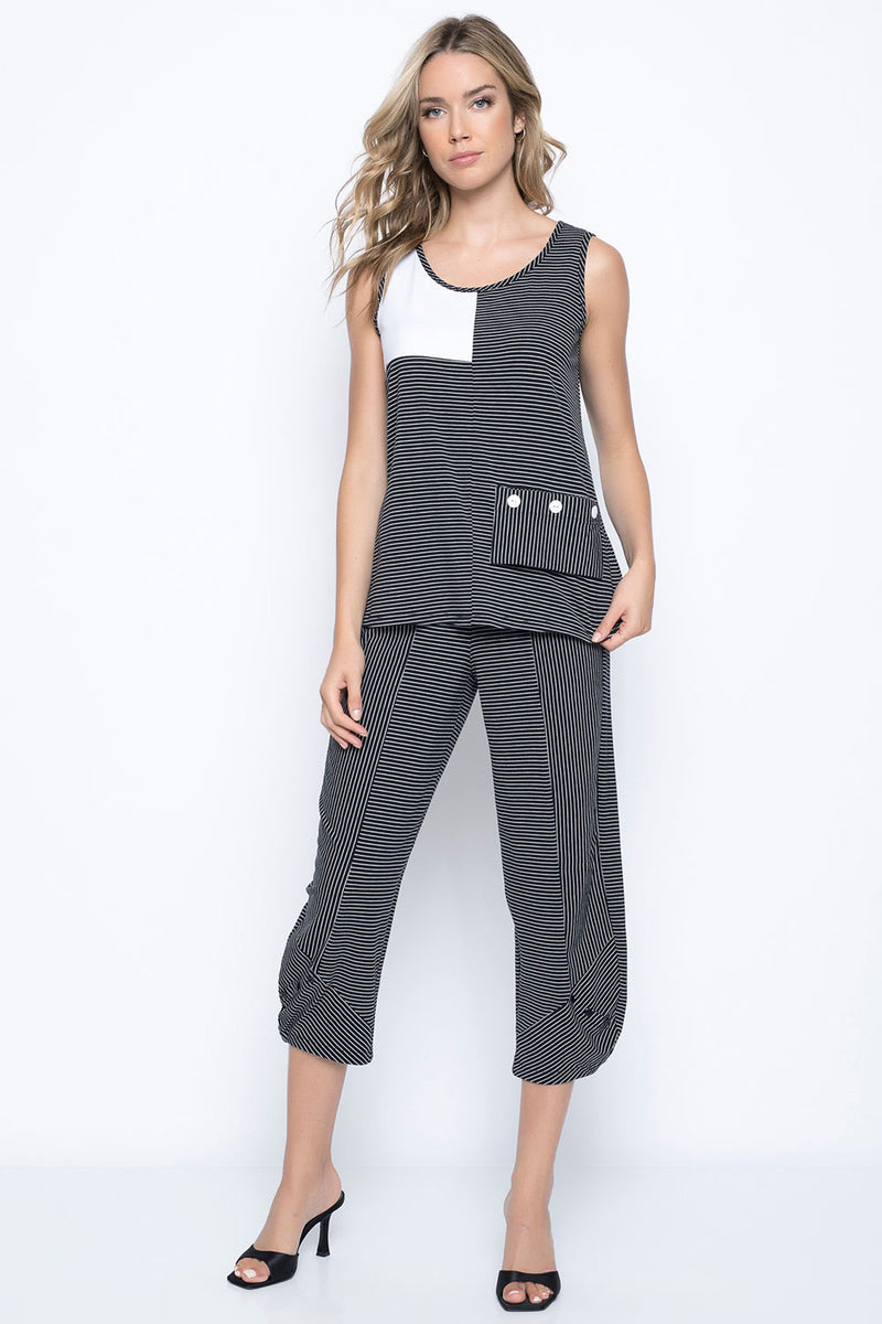 Button-Trim Balloon Pant full outfit view