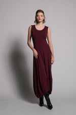 Sleeveless Bubble Dress in bordeaux by Picadilly canada