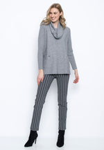 Outfit of Stripe Pull-On Straight Leg Pants by Picadilly Canada