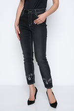 Floral Embroidered Jeans, Picadilly Canada