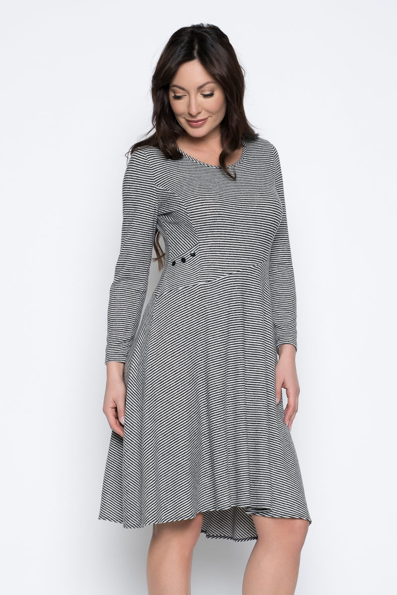 Long Sleeve Flared Dress by Picadilly Canada