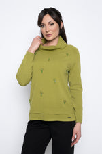 Embellished Turtle Neck Top by Picadilly Canada