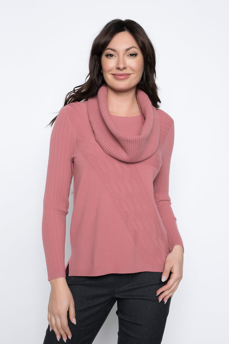 Diagonal Cable Knit Top by Picadilly Canada