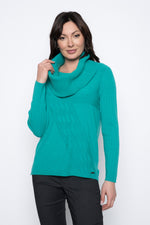 Diagonal Cable Knit Top by Picadilly Canada
